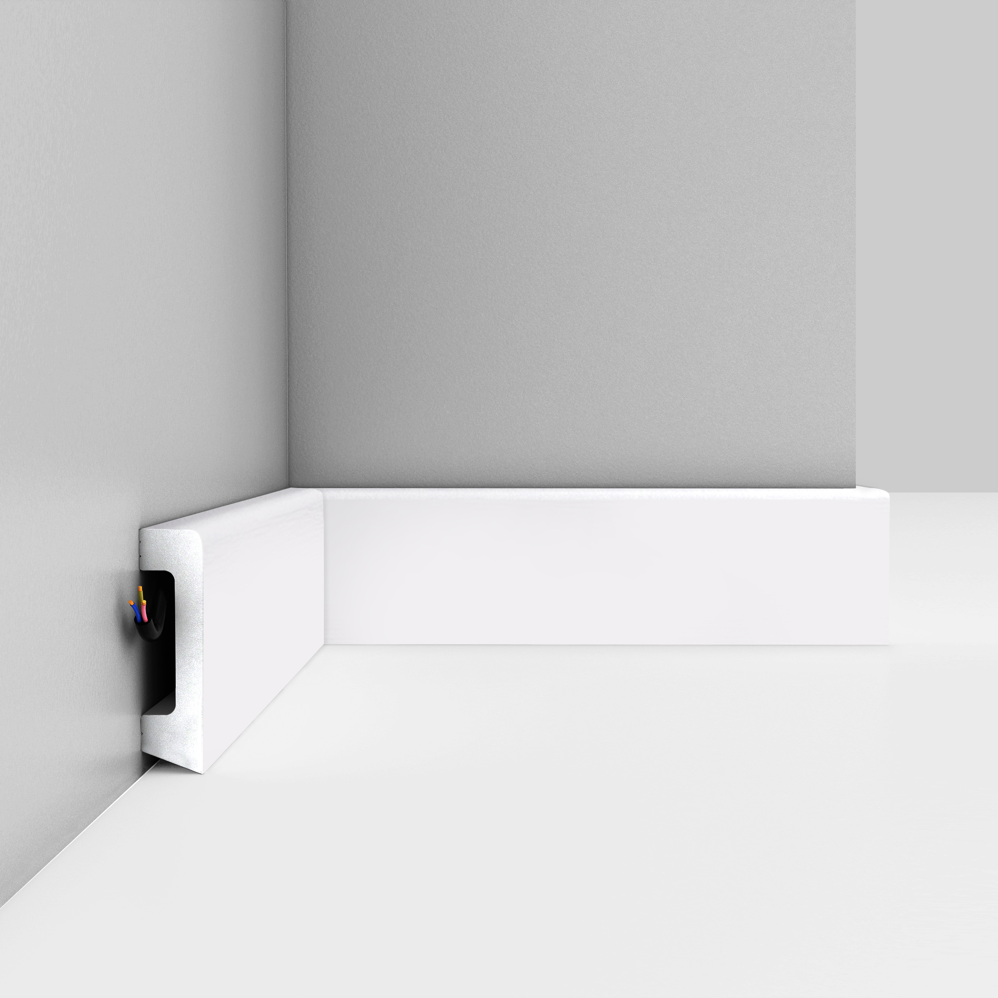 Плинтус Decomaster Белый D234-115 матовый 2400×58×16 Плинтус Decomaster Белый D234-115 матовый 2400×58×16