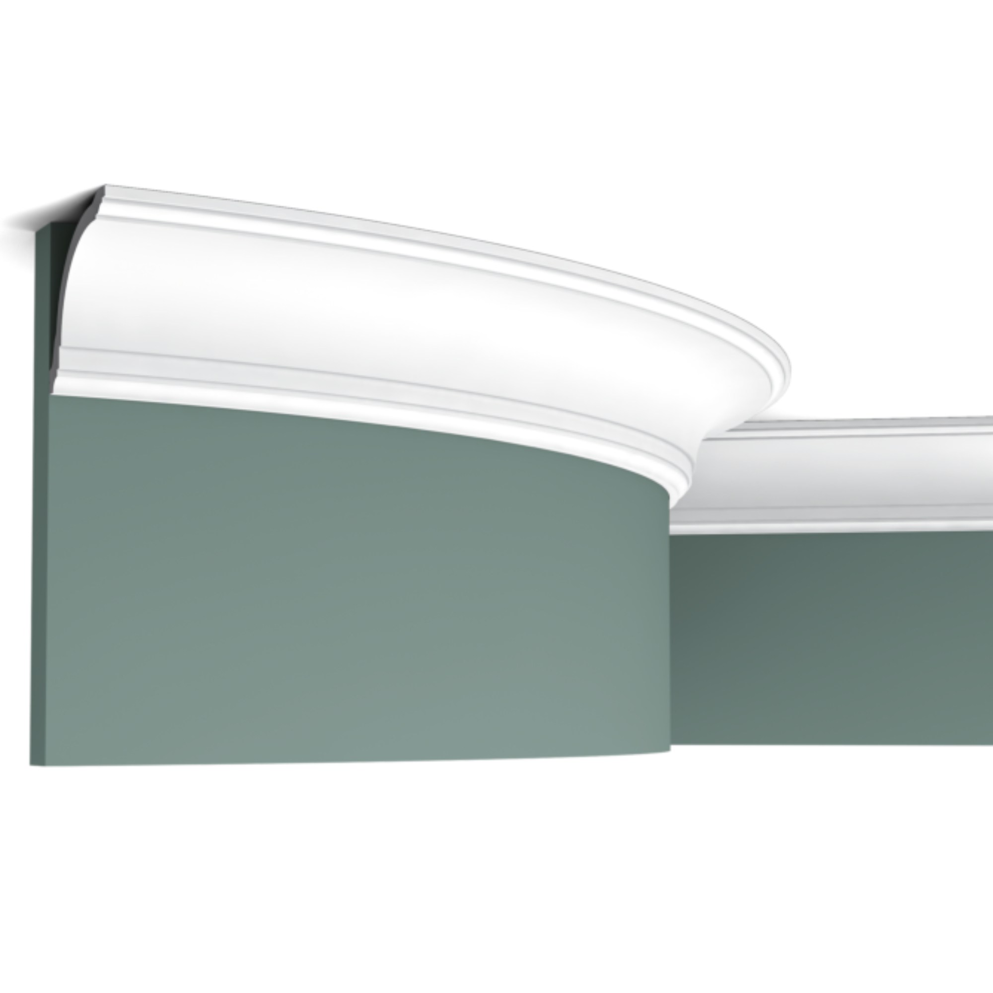 Потолочный плинтус под покраску гибкий Orac Decor Axxent CX199F 2000×80×80