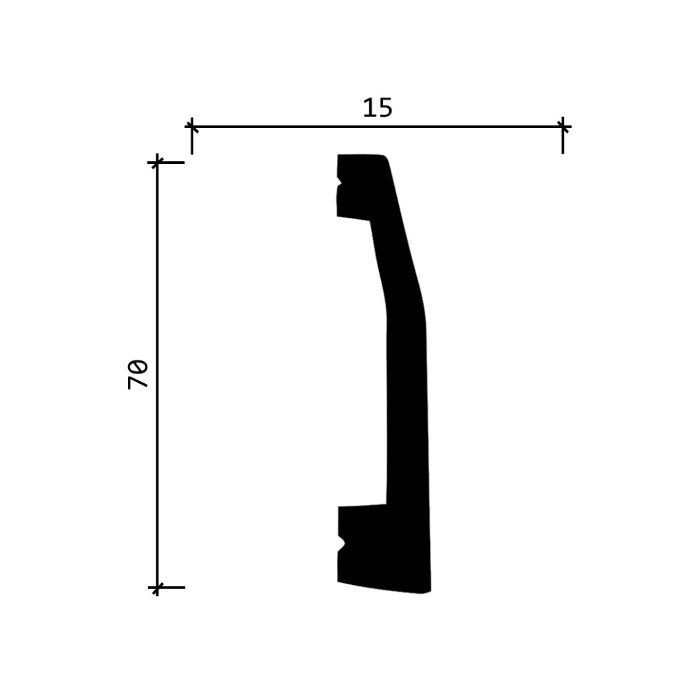 Плинтус под покраску Decor-Dizayn Грани DD125 2000×70×15 Плинтус под покраску Decor-Dizayn Грани DD125 2000×70×15