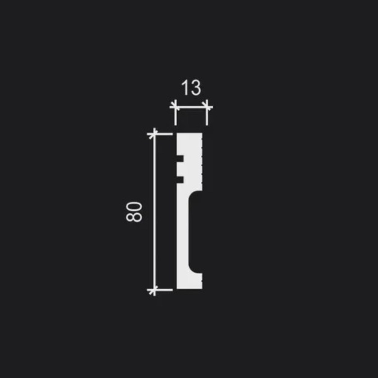 Плинтус под покраску Decor-Dizayn Modern DD717 2000×80×13 Плинтус под покраску Decor-Dizayn Modern DD717 2000×80×13