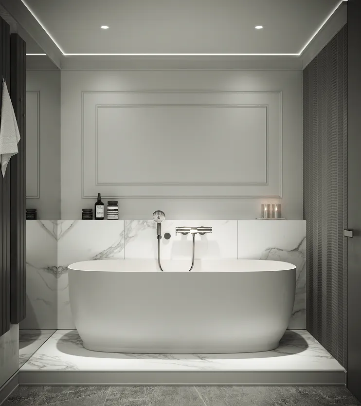Молдинг из полистирола под покраску Decor-Dizayn Estet DD627 3000×15×13 фото в интерьере
