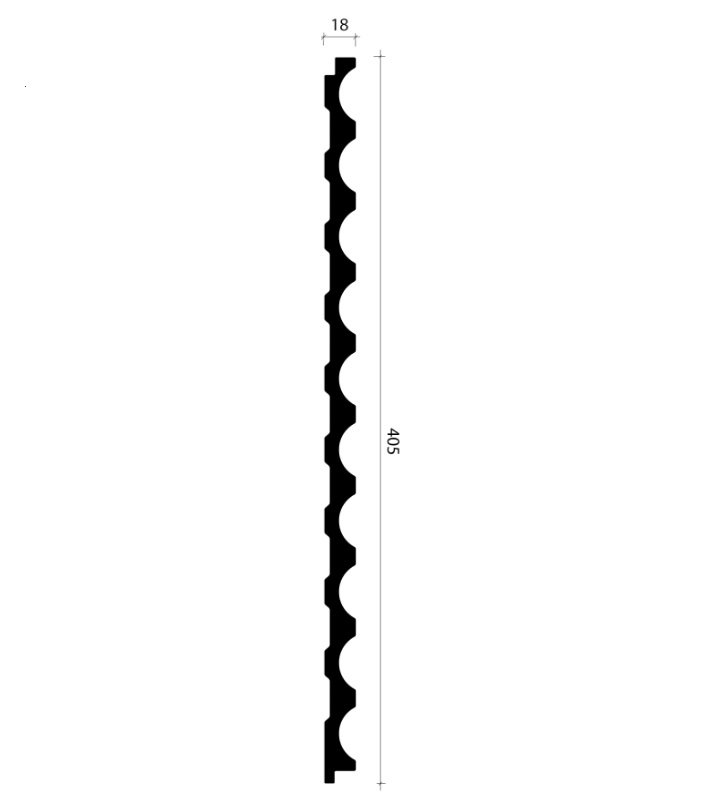 Стеновая панель под покраску Alpine Walls LineArt ECO81031 2900×405×18