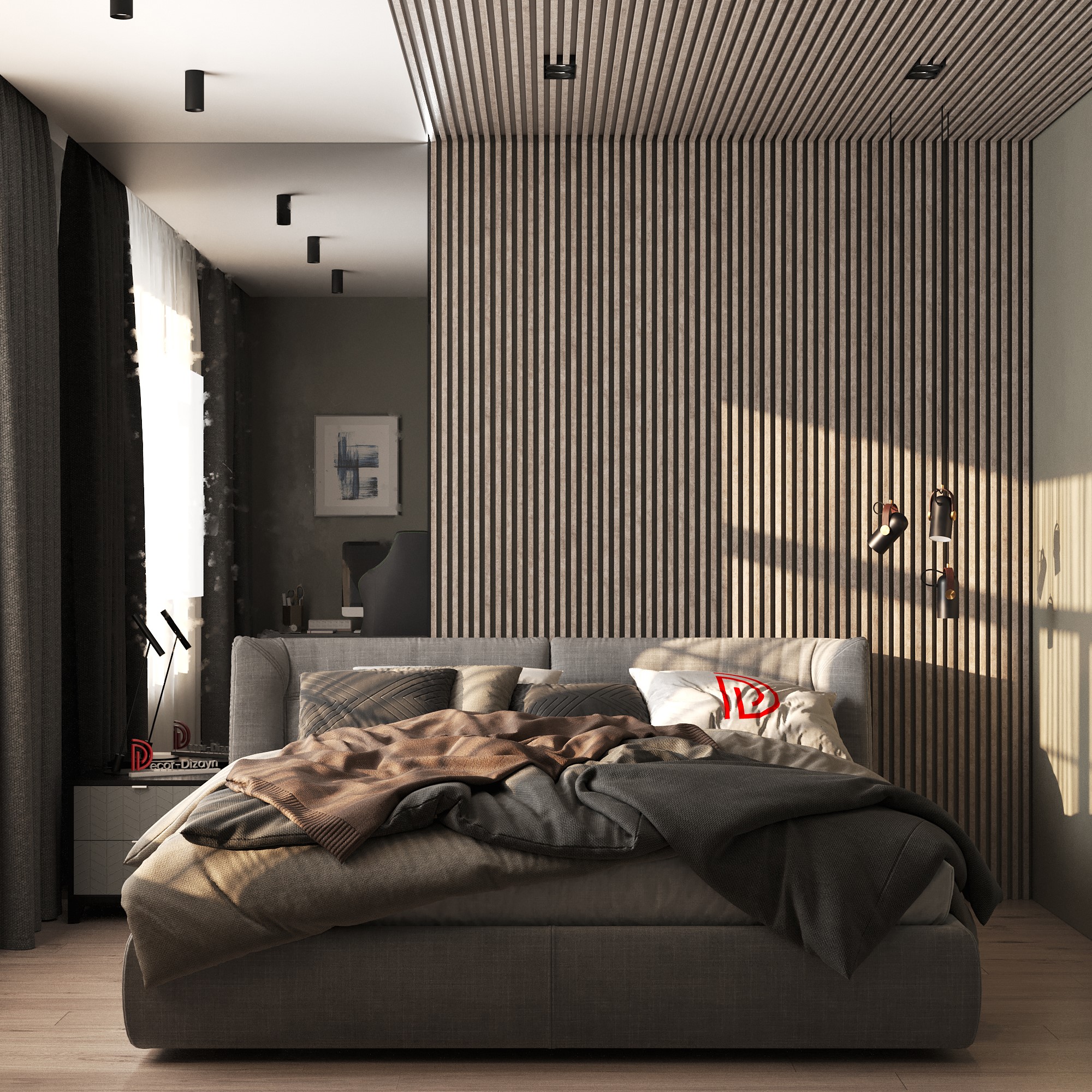 Рейка декоративная Decor-Dizayn 622-25 3000×20×20 фото в интерьере