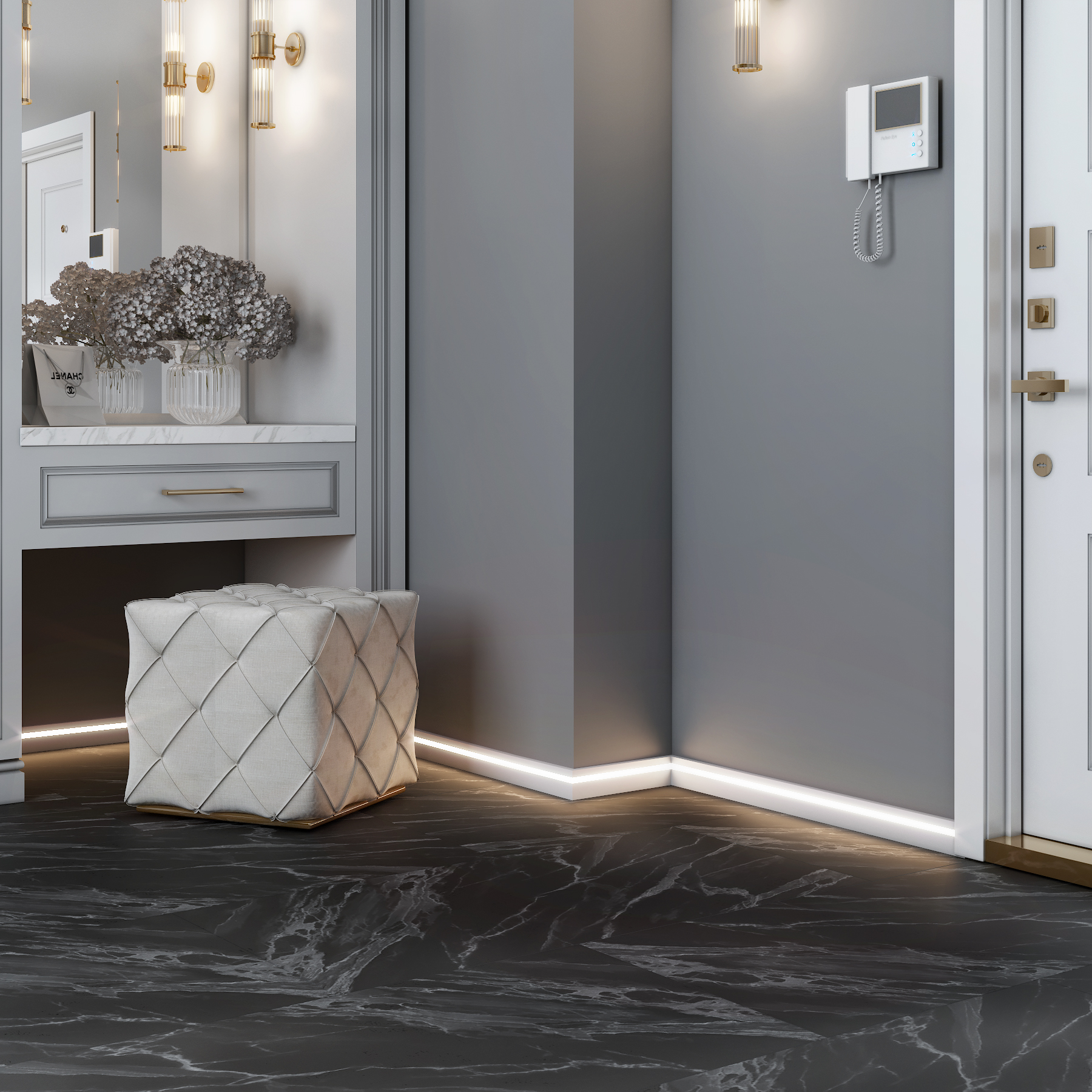 Плинтус МДФ под покраску Evrowood PN 021 Led с подсветкой 2000×70×16 фото в интерьере Плинтус МДФ под покраску Evrowood PN 021 Led с подсветкой 2000×70×16 фото в интерьере