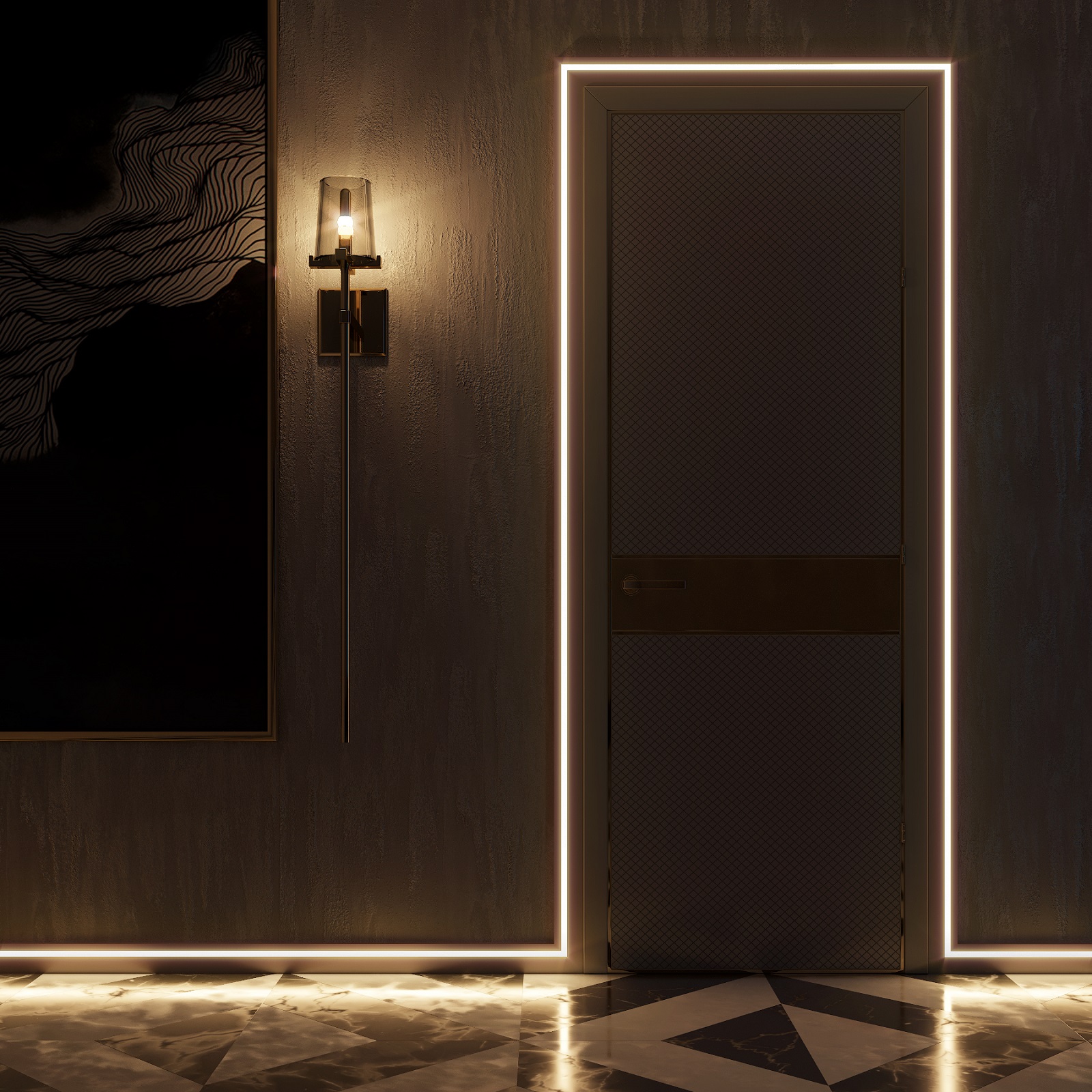 Плинтус МДФ под покраску Evrowood PN 021 Led с подсветкой 2000×70×16 фото в интерьере Плинтус МДФ под покраску Evrowood PN 021 Led с подсветкой 2000×70×16 фото в интерьере