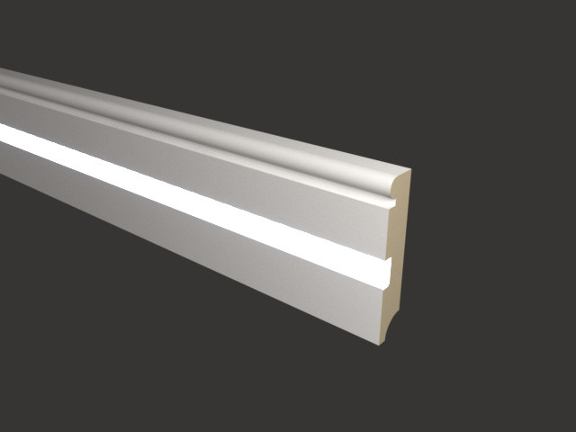 Плинтус МДФ под покраску Evrowood PN 030 Led с подсветкой 2000×80×16 Плинтус МДФ под покраску Evrowood PN 030 Led с подсветкой 2000×80×16