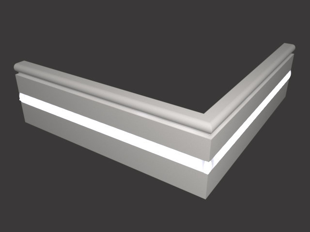 Плинтус МДФ под покраску Evrowood PN 030 Led с подсветкой 2000×80×16 Плинтус МДФ под покраску Evrowood PN 030 Led с подсветкой 2000×80×16