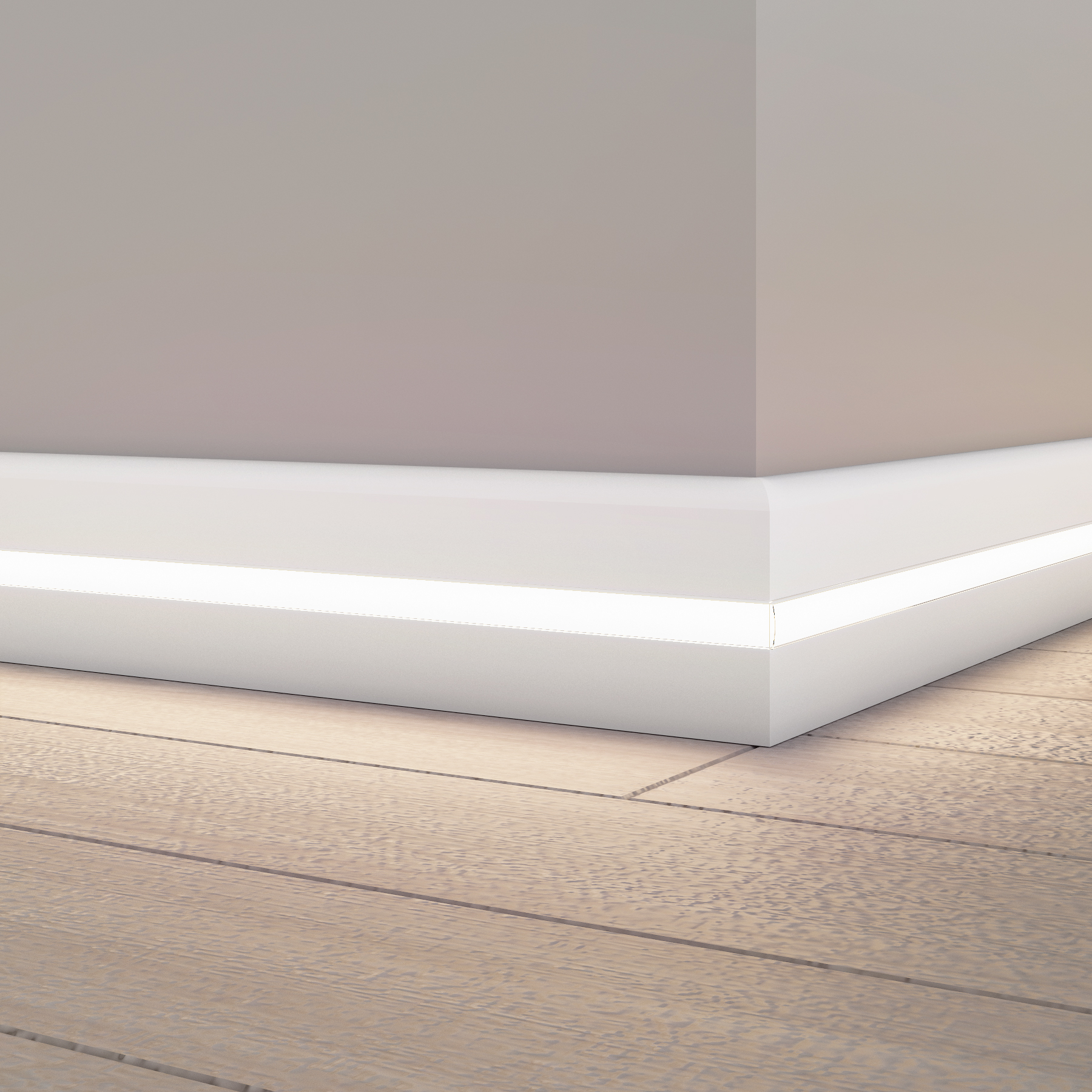 Плинтус МДФ под покраску Evrowood PN 050 Led с подсветкой 2000×80×12 Плинтус МДФ под покраску Evrowood PN 050 Led с подсветкой 2000×80×12