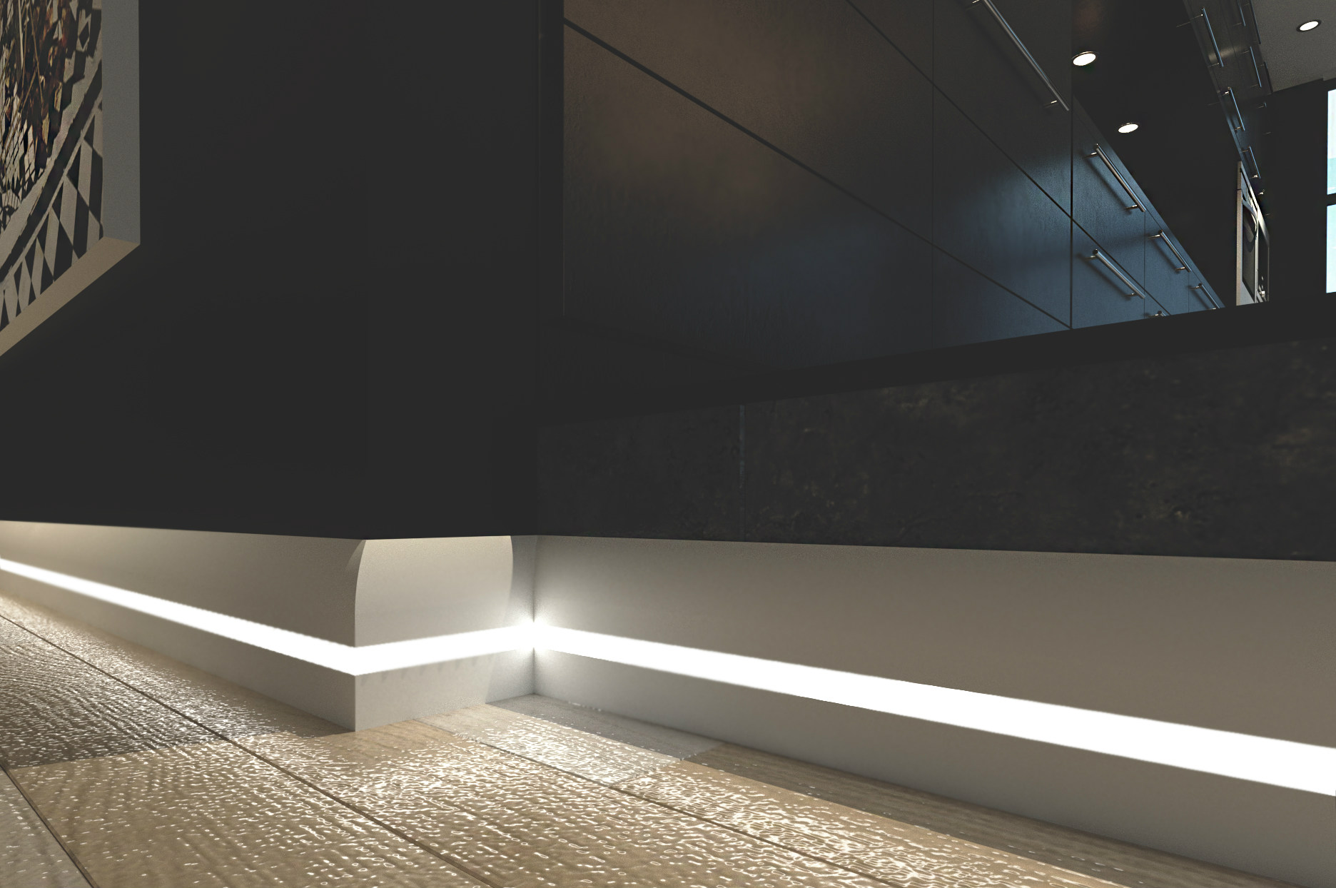 Плинтус МДФ под покраску Evrowood PN 080 Led с подсветкой 2000×95×16 фото в интерьере Плинтус МДФ под покраску Evrowood PN 080 Led с подсветкой 2000×95×16 фото в интерьере