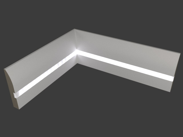 Плинтус МДФ под покраску Evrowood PN 080 Led с подсветкой 2000×95×16 Плинтус МДФ под покраску Evrowood PN 080 Led с подсветкой 2000×95×16