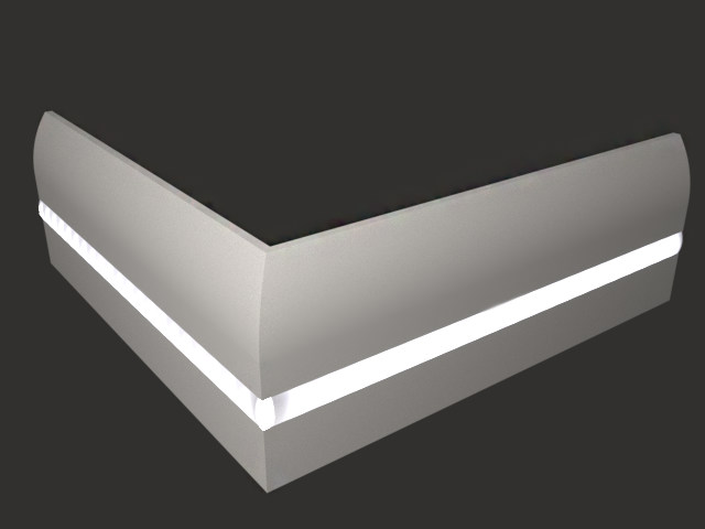 Плинтус МДФ под покраску Evrowood PN 080 Led с подсветкой 2000×95×16 Плинтус МДФ под покраску Evrowood PN 080 Led с подсветкой 2000×95×16
