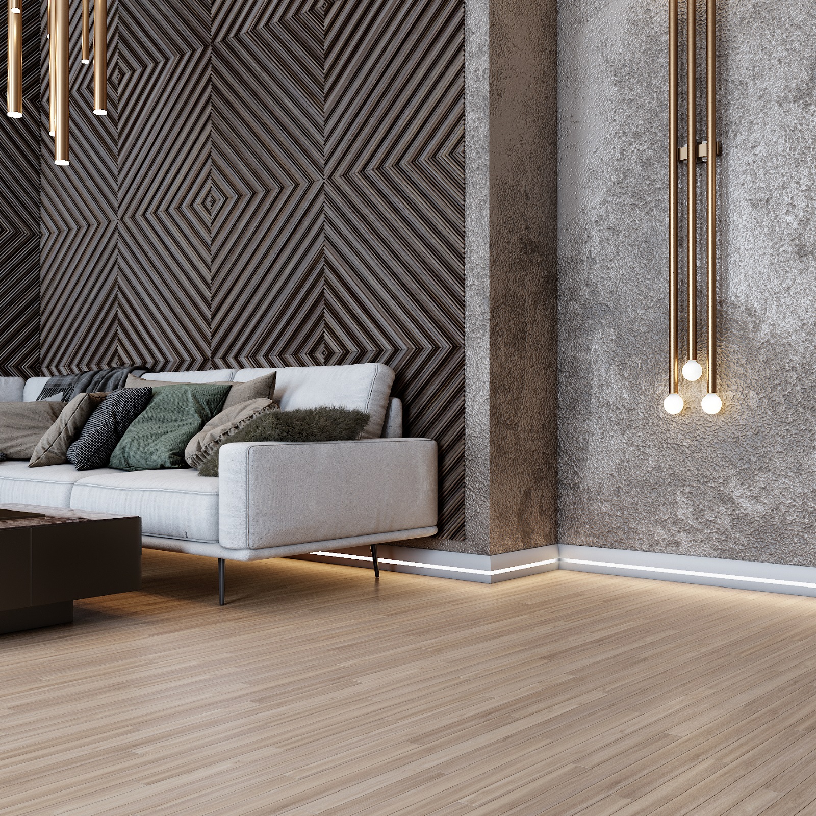 Плинтус МДФ под покраску Evrowood PN 080 Led с подсветкой 2000×95×16 Плинтус МДФ под покраску Evrowood PN 080 Led с подсветкой 2000×95×16