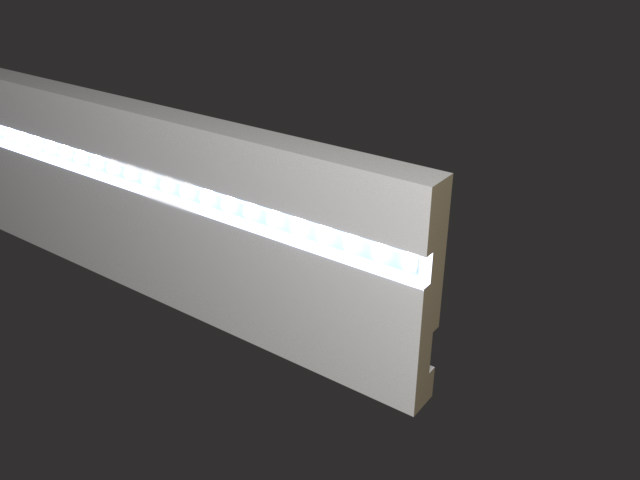 Плинтус МДФ под покраску Evrowood PN 101 Led с подсветкой 2000×100×16 Плинтус МДФ под покраску Evrowood PN 101 Led с подсветкой 2000×100×16