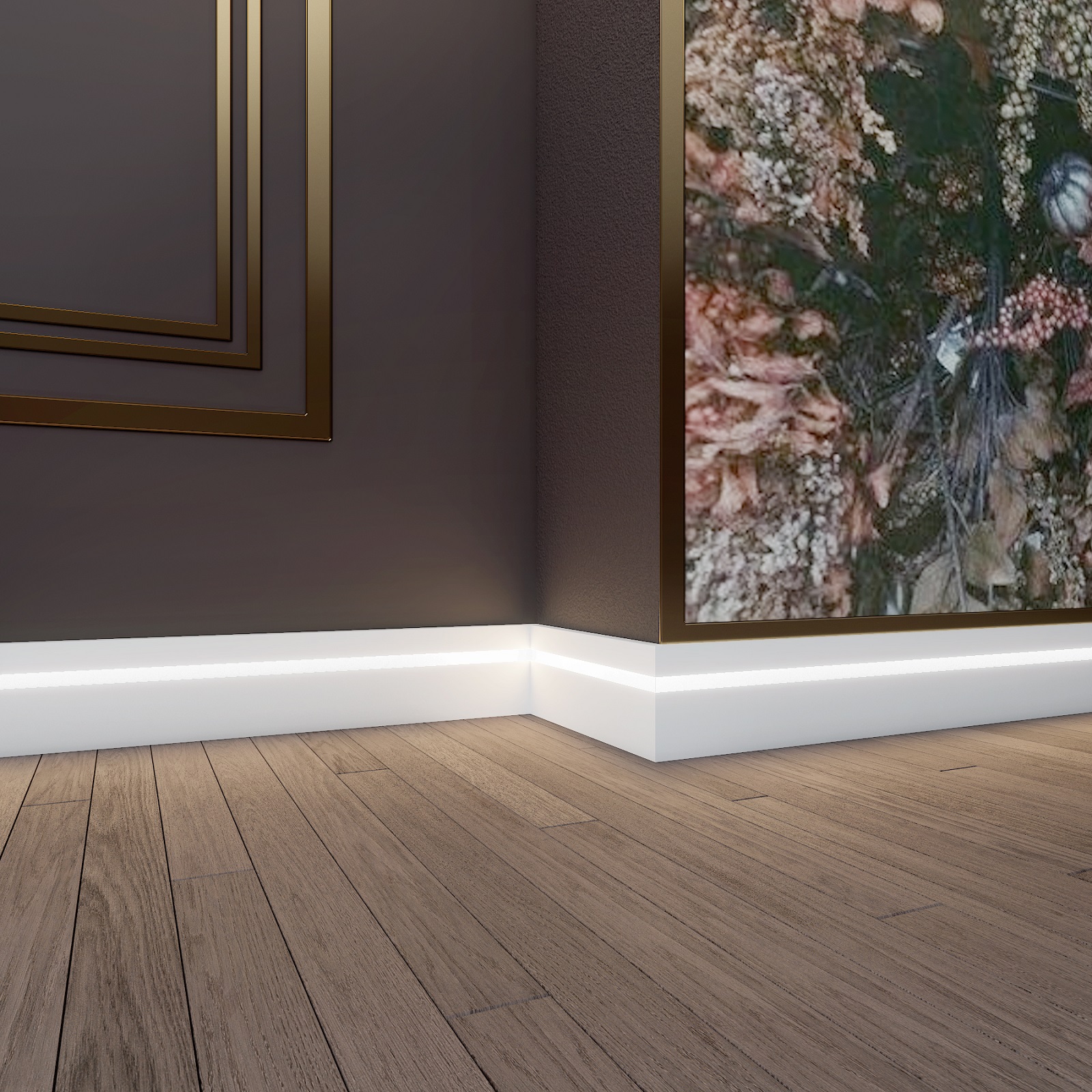 Плинтус МДФ под покраску Evrowood PN 101 Led с подсветкой 2000×100×16 фото в интерьере Плинтус МДФ под покраску Evrowood PN 101 Led с подсветкой 2000×100×16 фото в интерьере