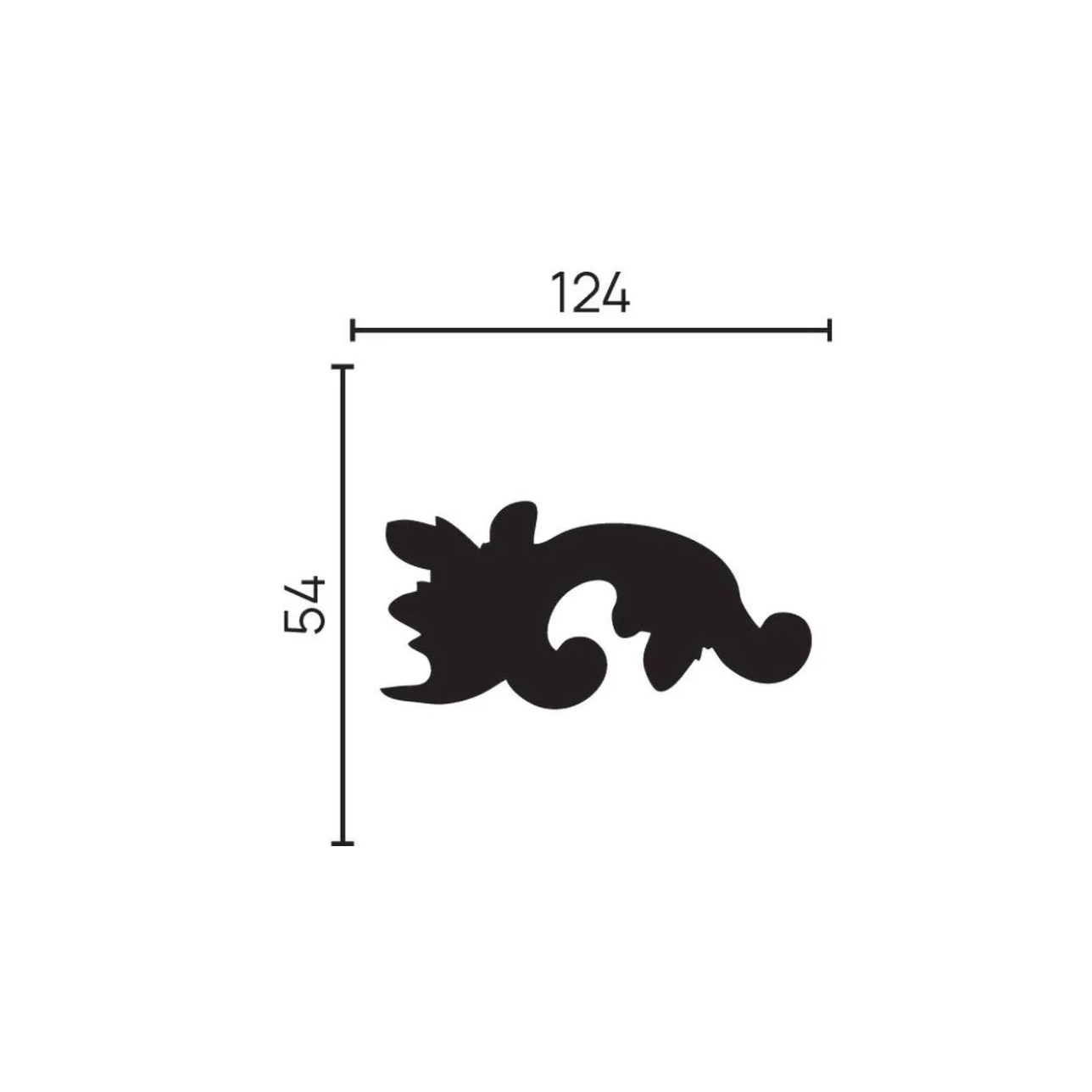 Декор к молдингу под покраску Decor-Dizayn H1-157A LR 124×54×19,5