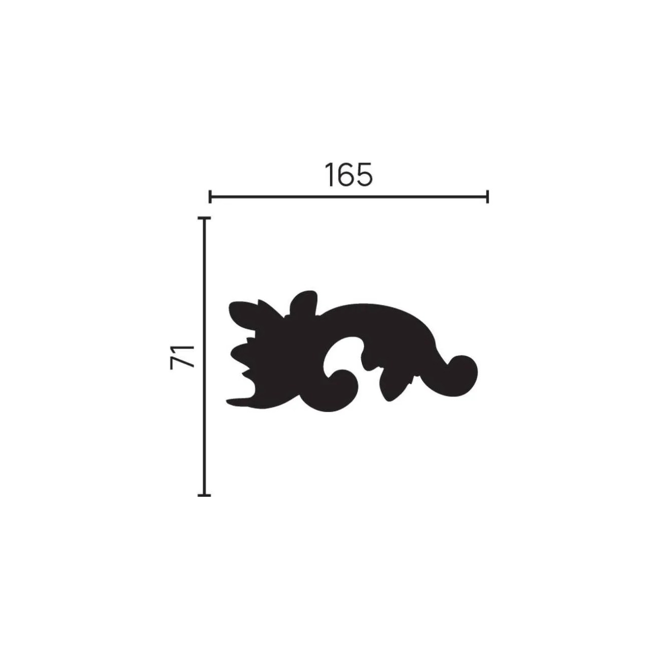 Угловой элемент к молдингу под покраску Decor-Dizayn H1-DD002 LR 165×71×26 Угловой элемент к молдингу под покраску Decor-Dizayn H1-DD002 LR 165×71×26