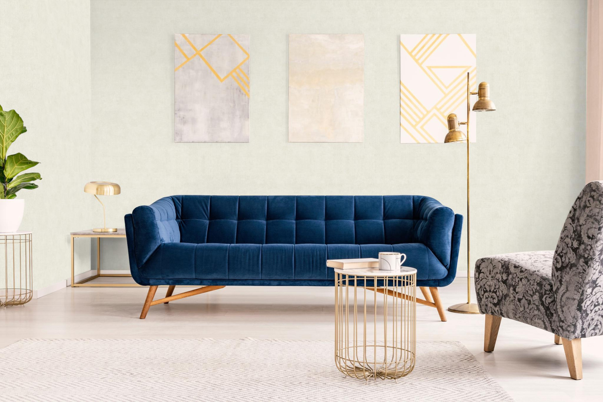 Обои Marburg Shades Iconic 32438 10,05×0,53 фото в интерьере
