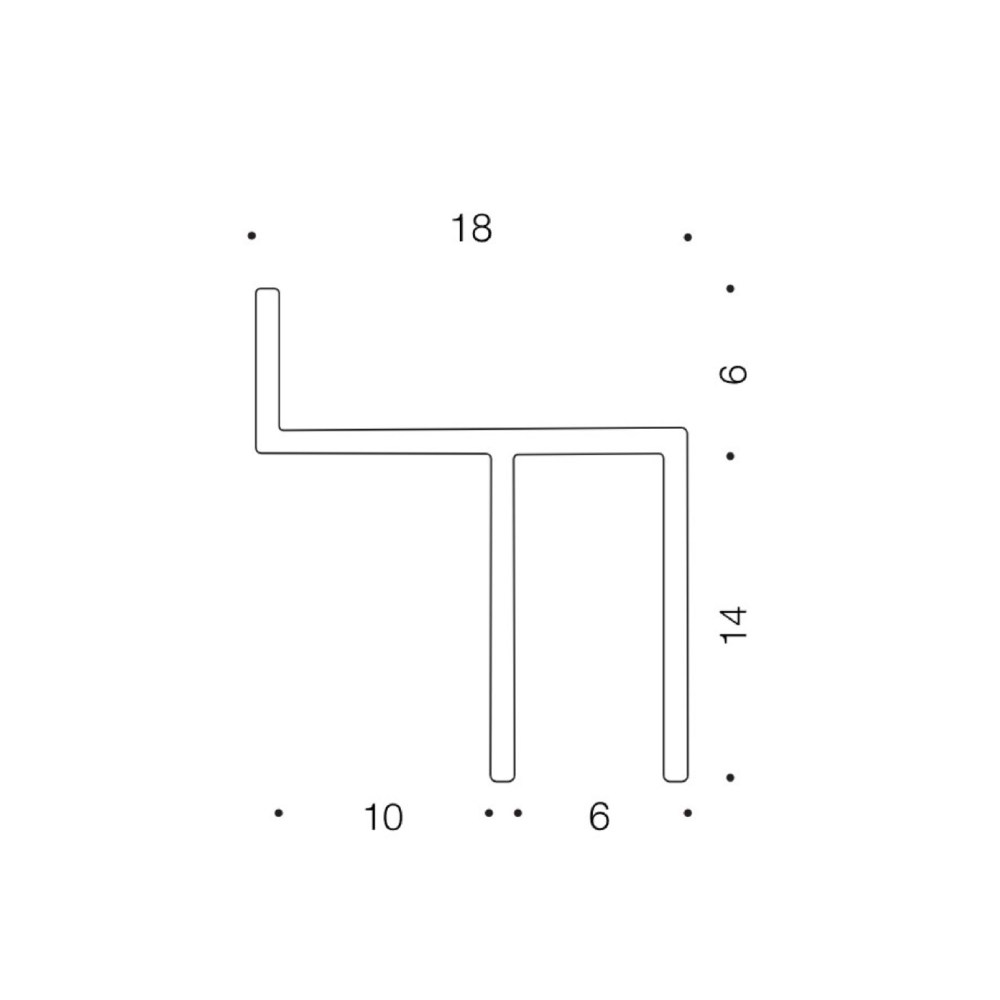Плинтус алюминиевый теневой Ликорн С-11.2.3 черный 2000×20×18 Плинтус алюминиевый теневой Ликорн С-11.2.3 черный 2000×20×18