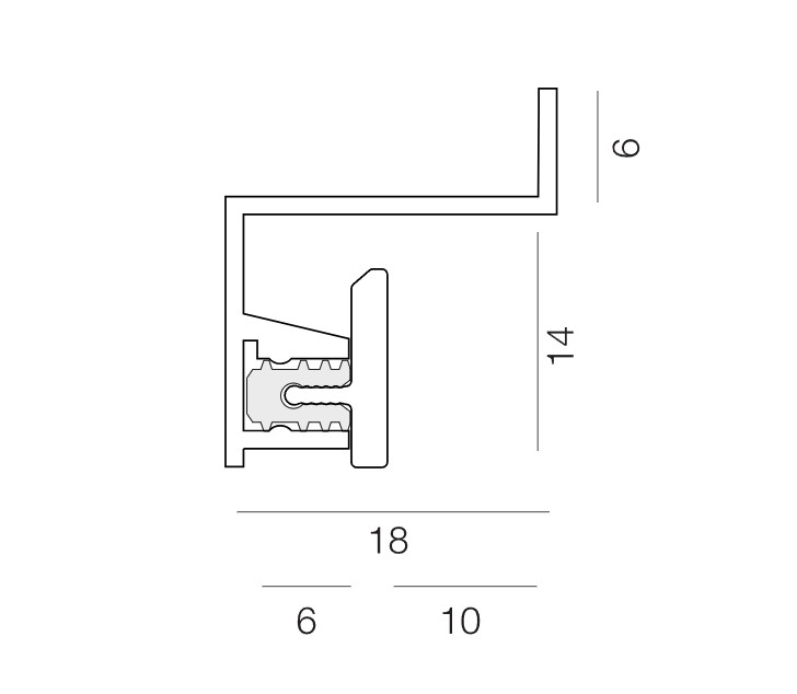 Вставка алюминиевая в теневой плинтус Ликорн С-13.2.3 черный 2000×10×18 Вставка алюминиевая в теневой плинтус Ликорн С-13.2.3 черный 2000×10×18