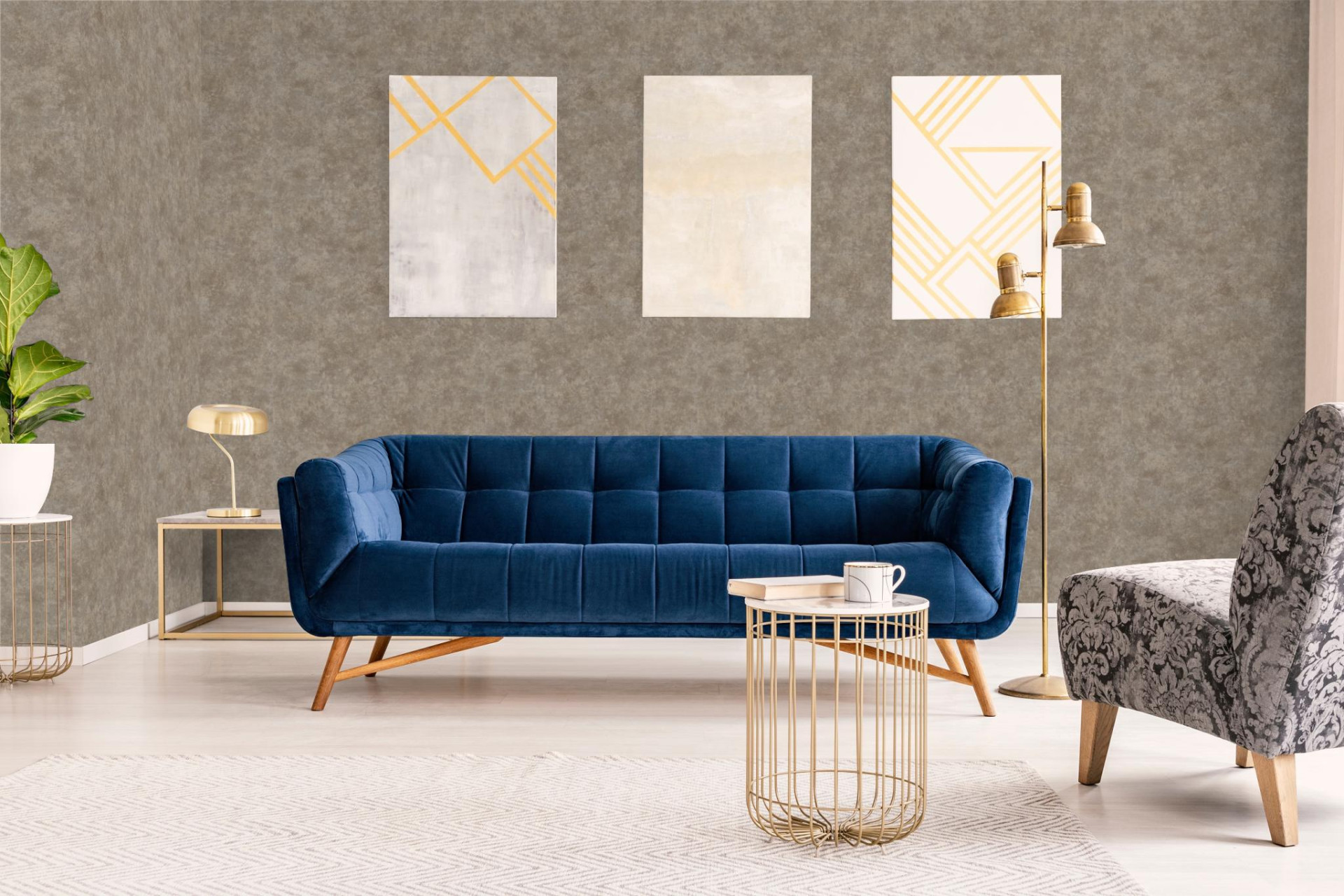 Обои Marburg Natural Opulence 33204 10,05×0,7 фото в интерьере