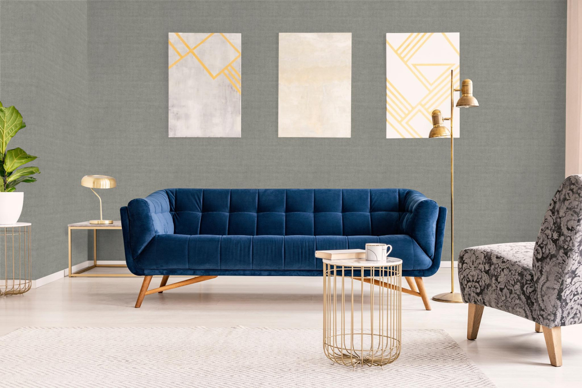 Обои Marburg Natural Opulence 33219 10,05×0,7 фото в интерьере