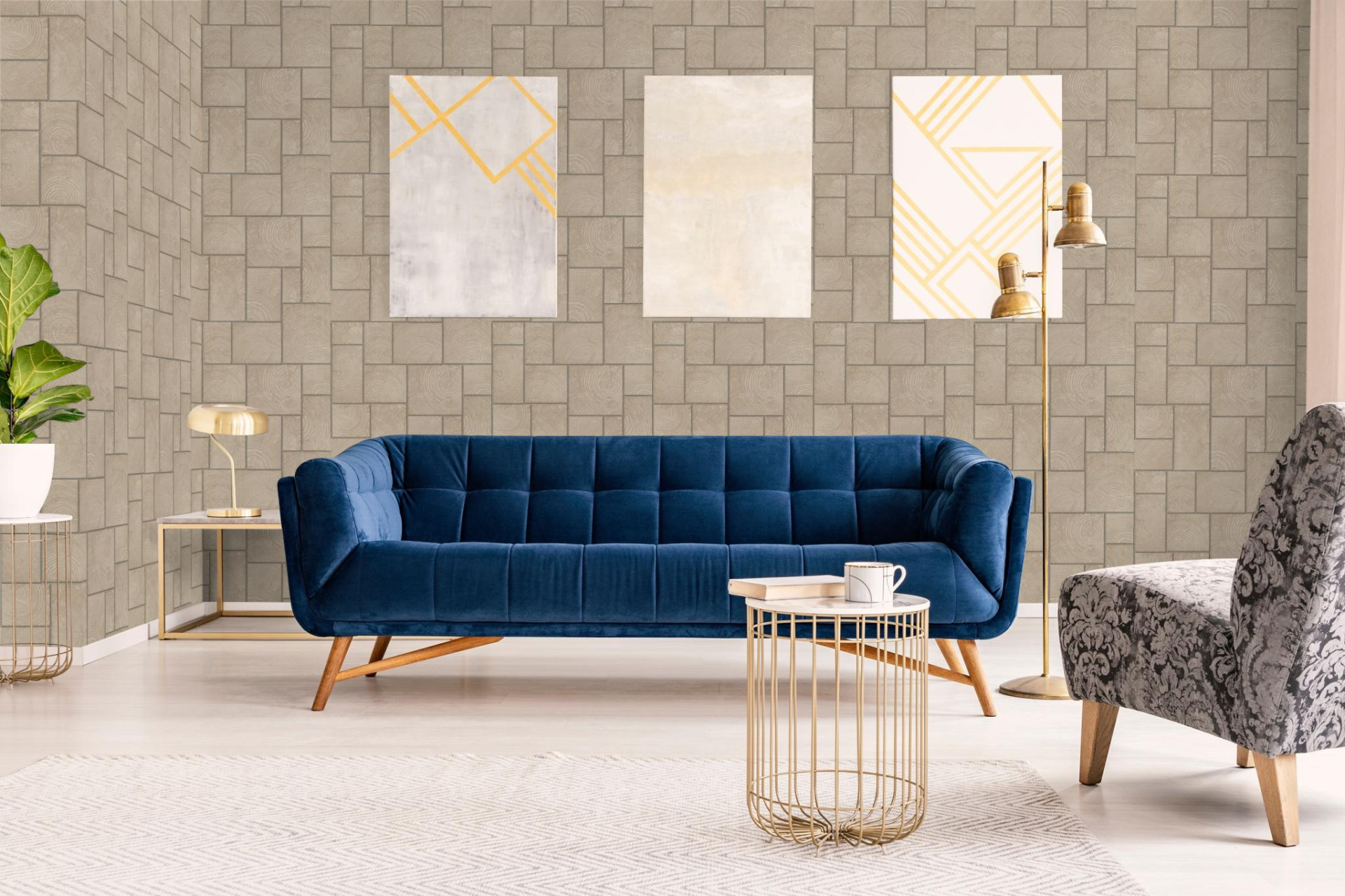 Обои Marburg Natural Opulence 33225 10,05×0,7 фото в интерьере