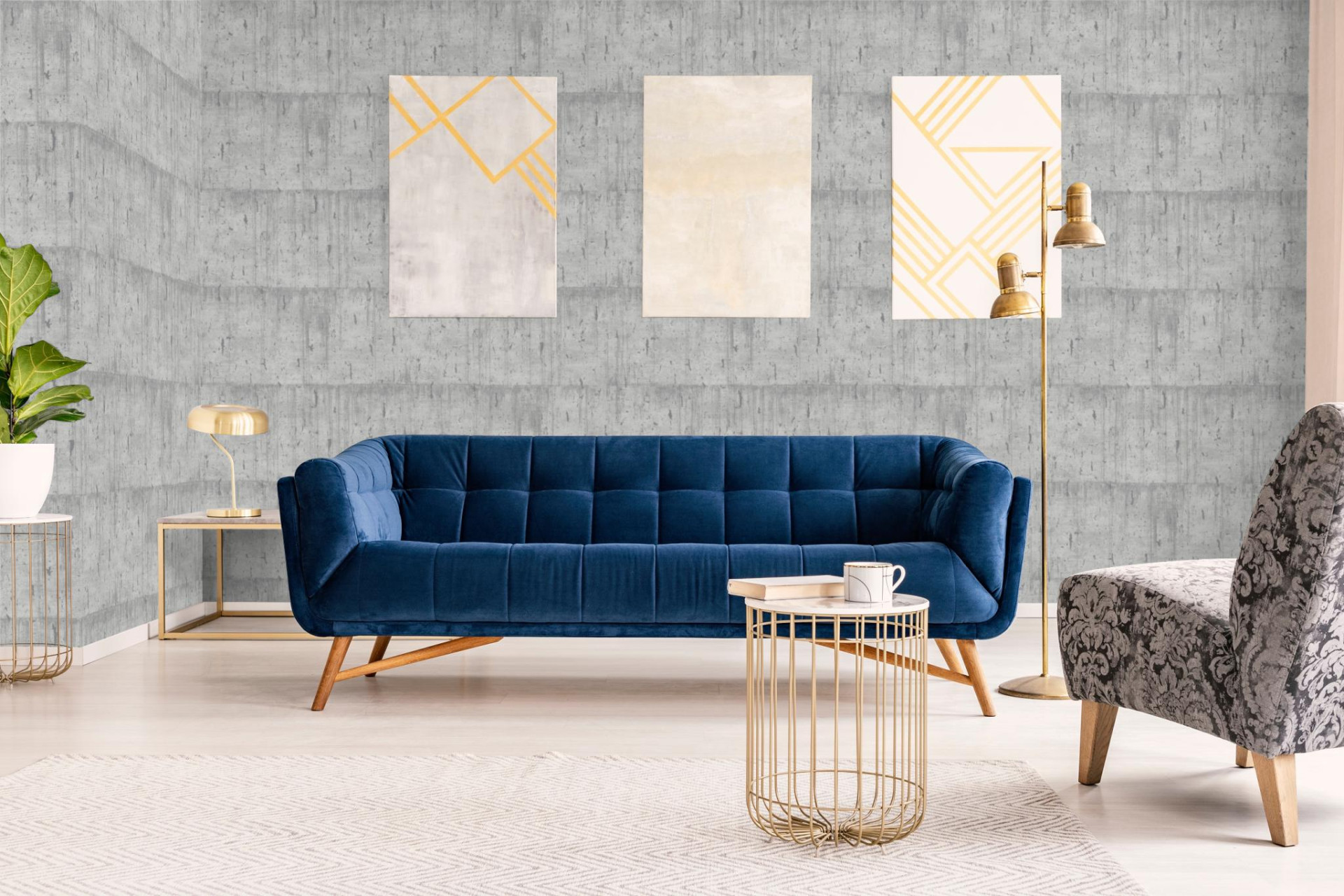 Обои Marburg Natural Opulence 33240 10,05×0,7 фото в интерьере