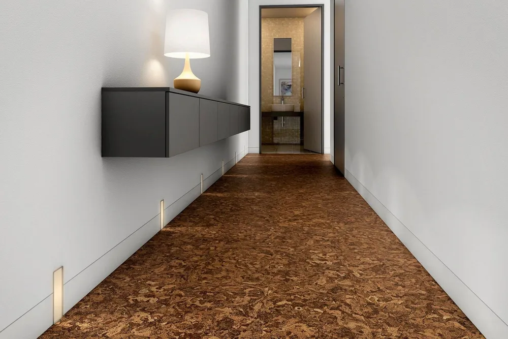 Пробковый пол замковый Easycork Кордоба 910×300×10 фото в интерьере