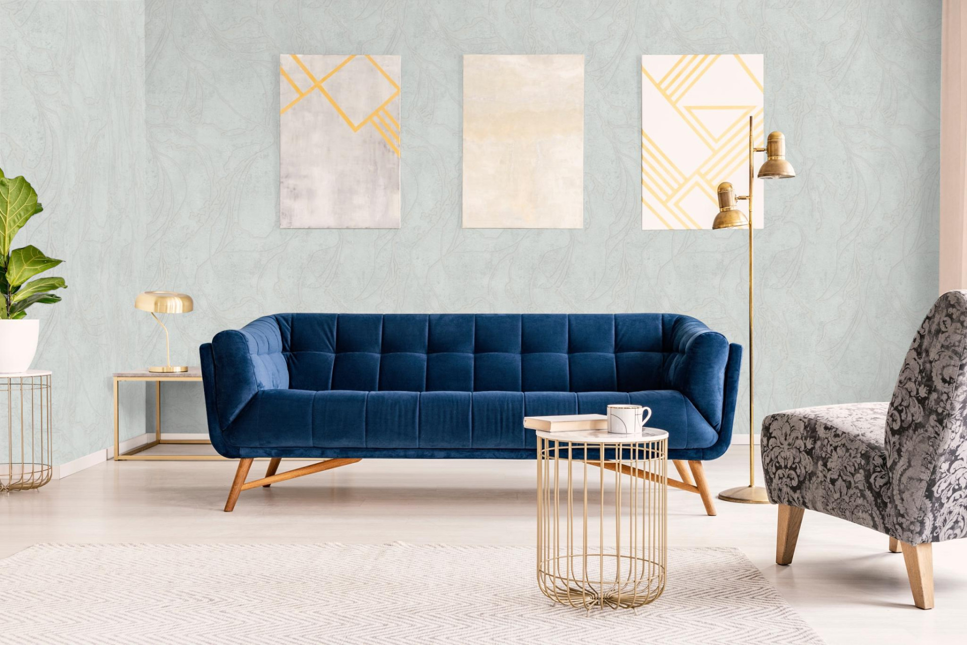 Обои Marburg City Glow 34203 10,05×1,06 фото в интерьере