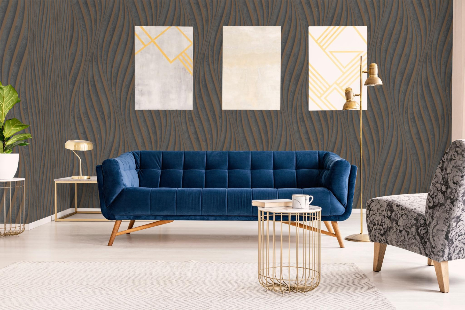 Обои Marburg City Glow 34213 10,05×1,06 фото в интерьере