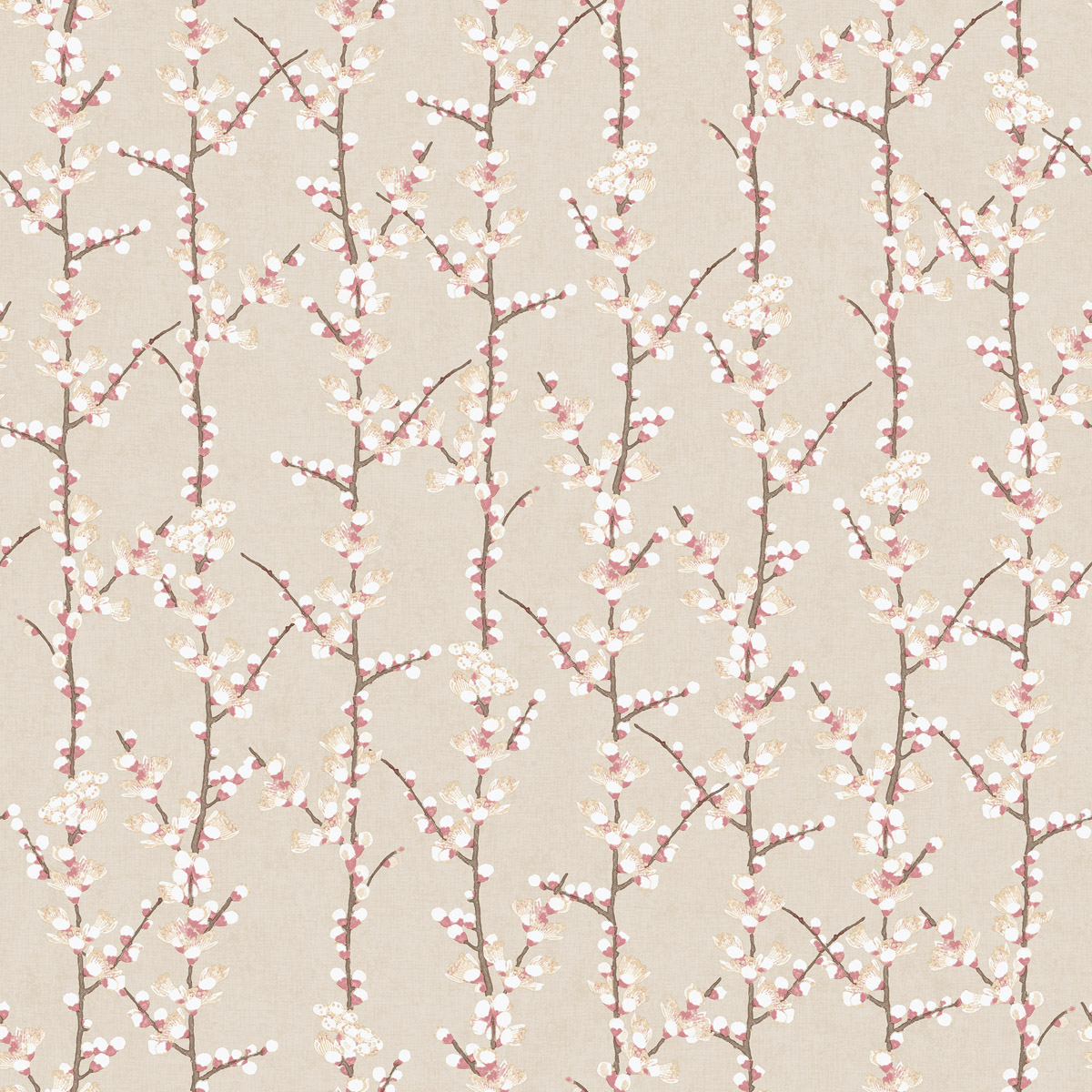 Обои Aura Spring Sakura row beige 1904-3 10,05×0,53