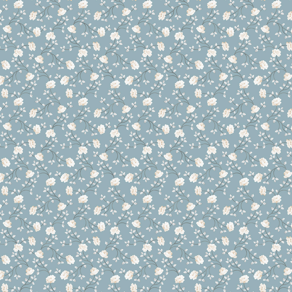 Обои Aura Spring Petit flowers blue 1905-1 10,05×0,53