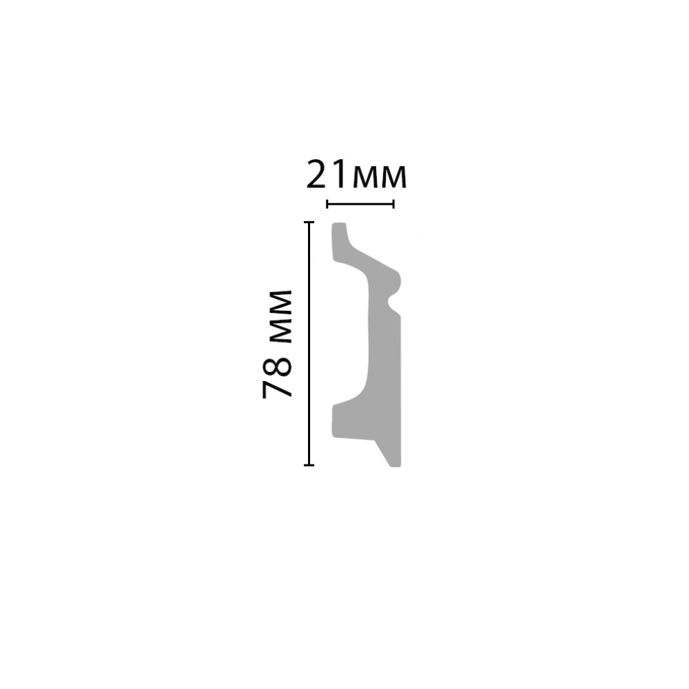 Плинтус Decomaster D122-85 2400×78×21