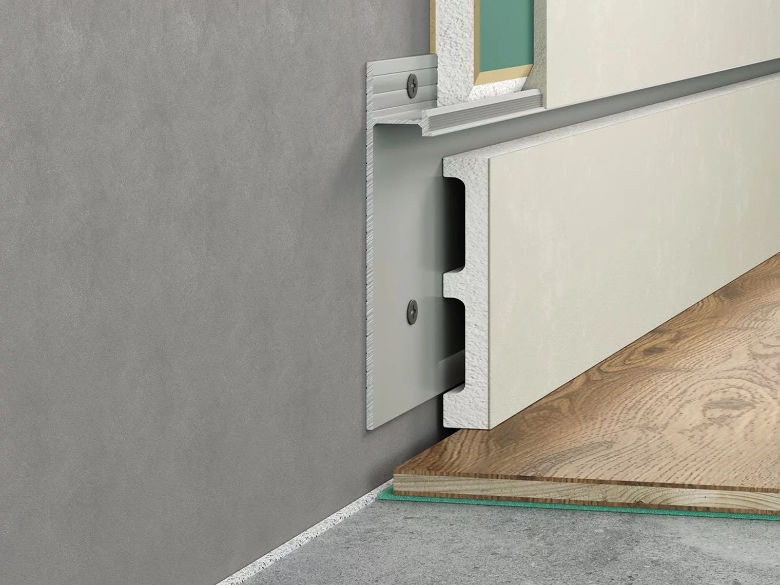 Плинтус алюминиевый скрытый с подсветкой Laconistiq Strong 42-100-300 без покрытия 3000×80×13,1 Плинтус алюминиевый скрытый с подсветкой Laconistiq Strong 42-100-300 без покрытия 3000×80×13,1