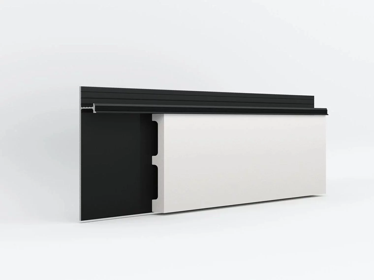 Плинтус алюминиевый скрытый с подсветкой Laconistiq Strong Черный RAL 9005 42-21-300 матовый 3000×80×13,1 Плинтус алюминиевый скрытый с подсветкой Laconistiq Strong Черный RAL 9005 42-21-300 матовый 3000×80×13,1