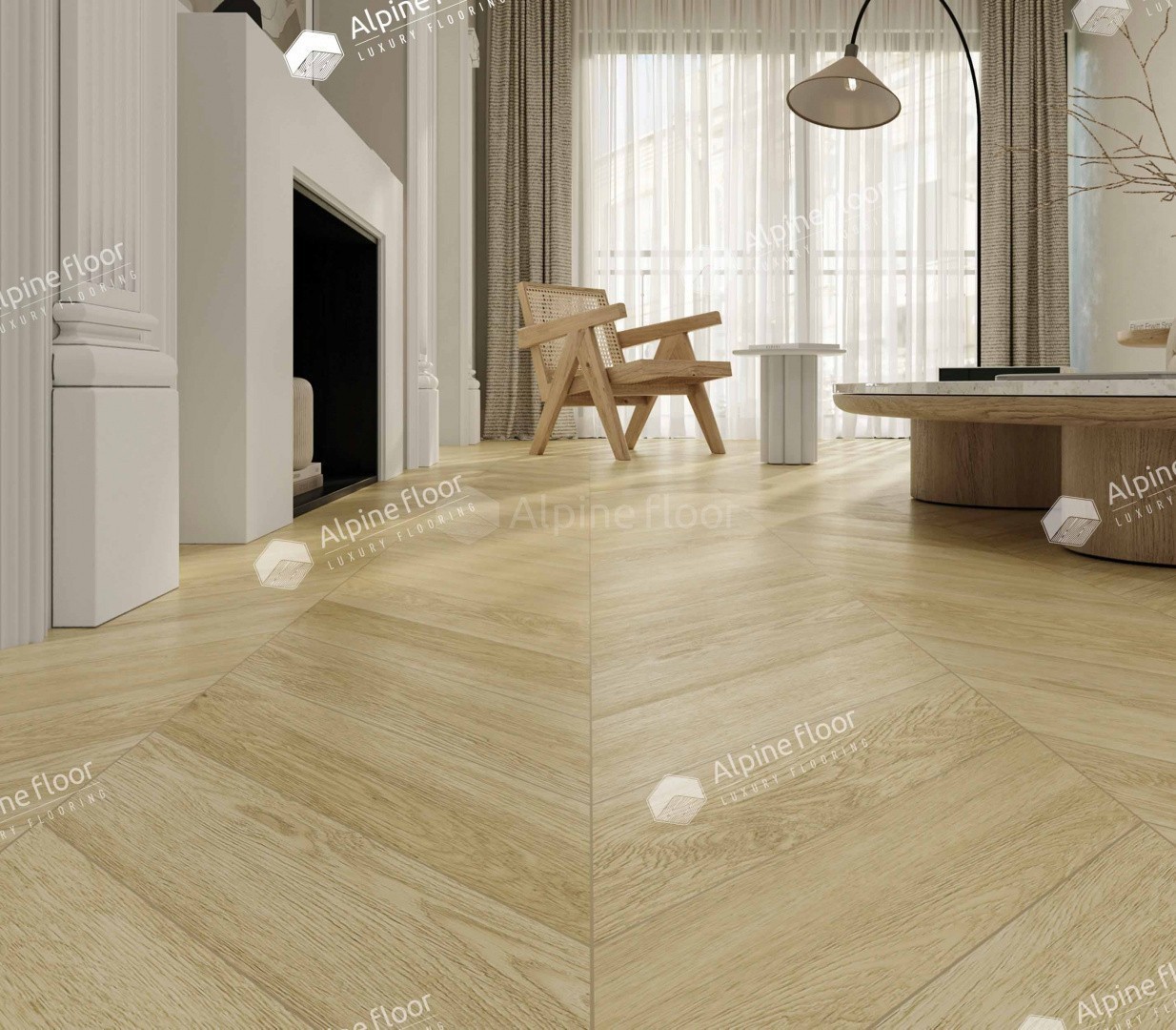 Кварцвиниловая плитка Alpine Floor клеевая Chevron Alpine LVT Дуб Ваниль Селект Chevron ECO 20-2 французская елка 555×127×2,5 фото в интерьере Кварцвиниловая плитка Alpine Floor клеевая Chevron Alpine LVT Дуб Ваниль Селект Chevron ECO 20-2 французская елка 555×127×2,5 фото в интерьере