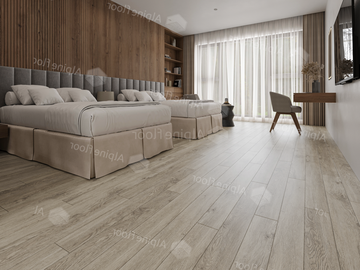 Кварцвиниловый SPC ламинат Alpine Floor Grand Sequoia Village Карите ECO 11-907 1220×125×4 фото в интерьере