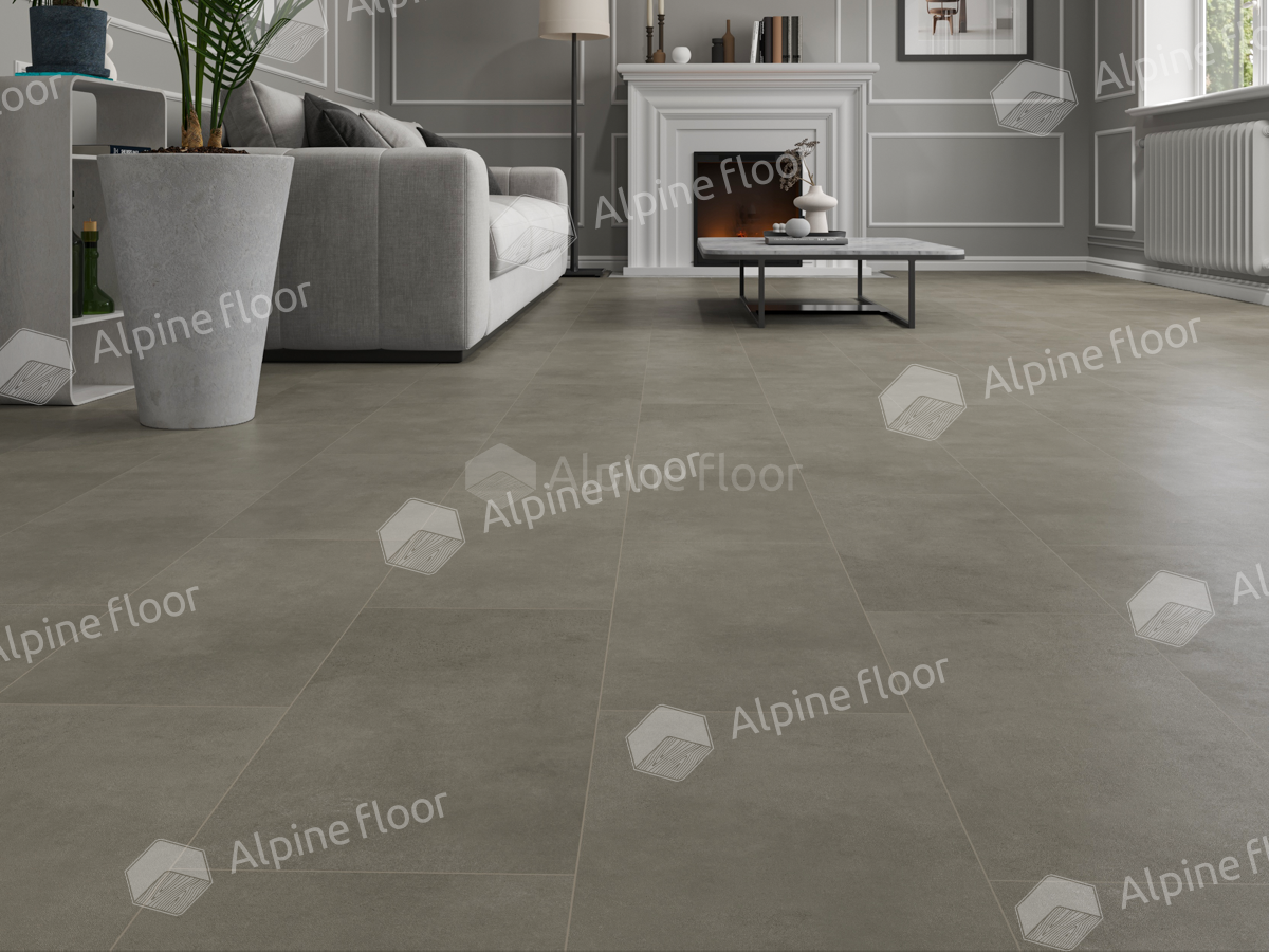 Кварцвиниловый SPC ламинат Alpine Floor ProNature Killelton 63137 638×310×4 фото в интерьере