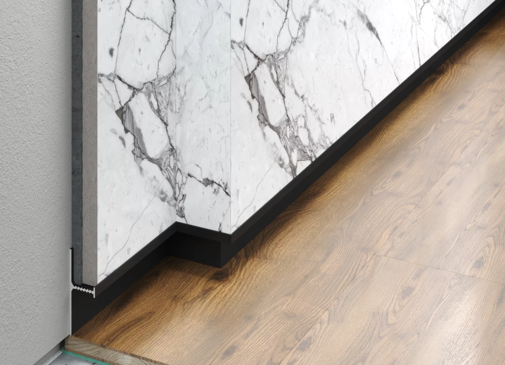 Плинтус алюминиевый теневой Laconistiq Reverse 2.0 Черный 35-11-300 3000×39,3×16 фото в интерьере Плинтус алюминиевый теневой Laconistiq Reverse 2.0 Черный 35-11-300 3000×39,3×16 фото в интерьере