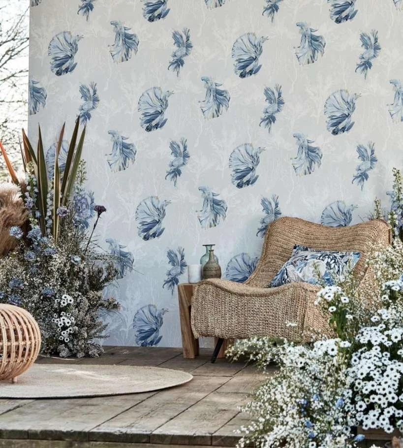 Обои Harlequin Colour 1 Halfmoon Stillness/Indigo 112766 10,05×0,52
