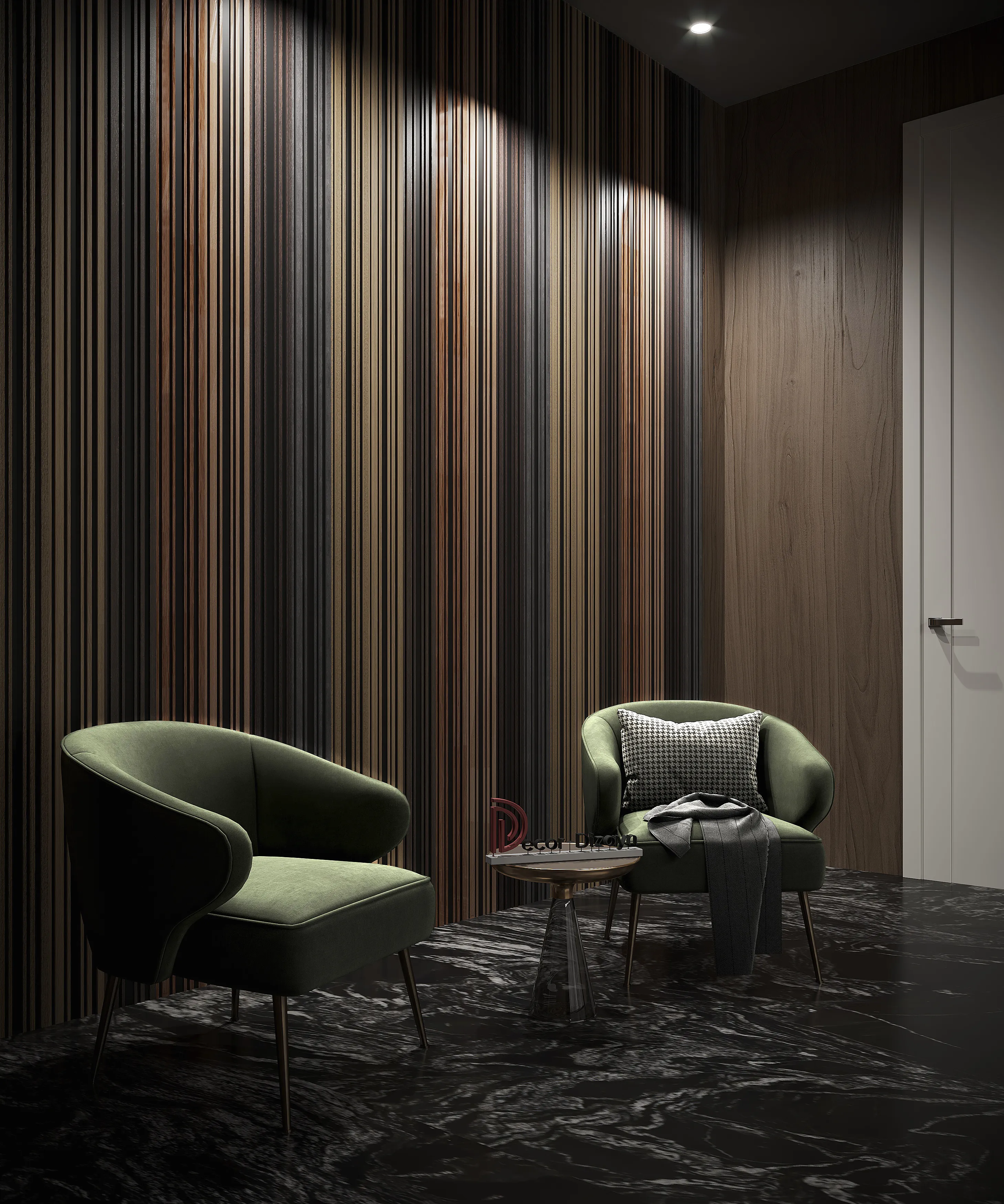 Стеновая панель из полистирола Decor-Dizayn 924-66SH 3000×150×10 фото в интерьере