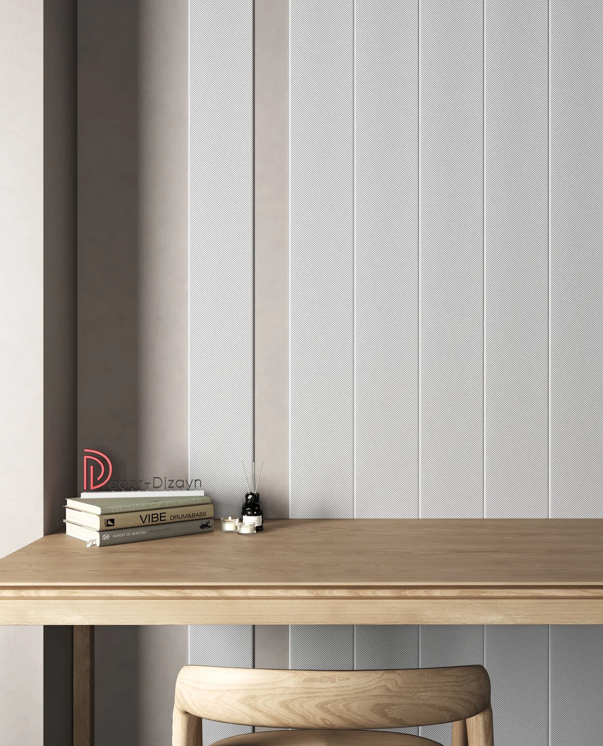 Стеновая панель из полистирола под покраску Decor-Dizayn Грани DD927 2000×200×10 фото в интерьере