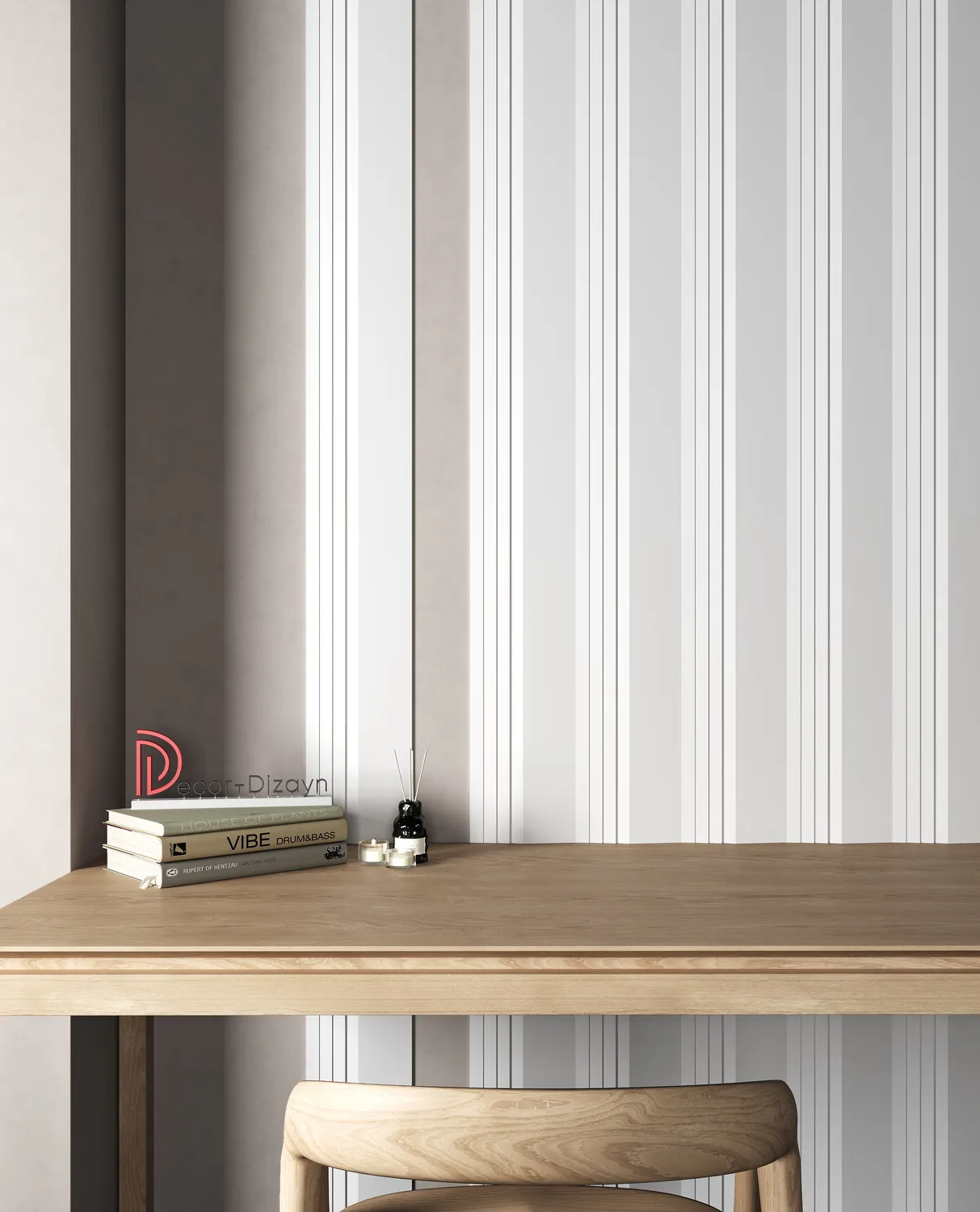 Стеновая панель из полистирола под покраску Decor-Dizayn Грани DD929 3000×200×20 фото в интерьере