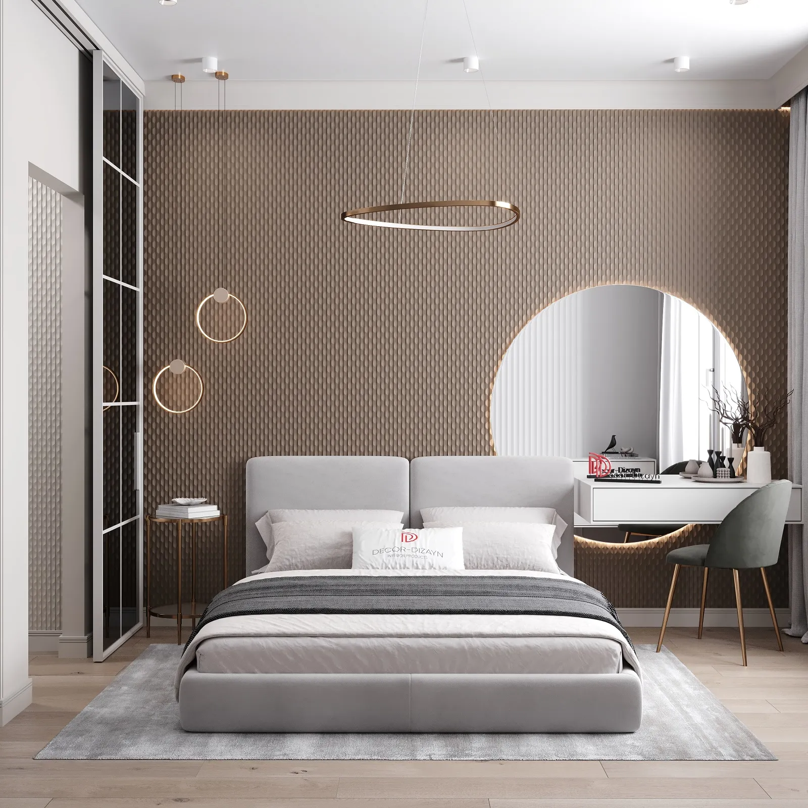 Стеновая панель из полистирола под покраску Decor-Dizayn Грани DD930 3000×150×10 фото в интерьере
