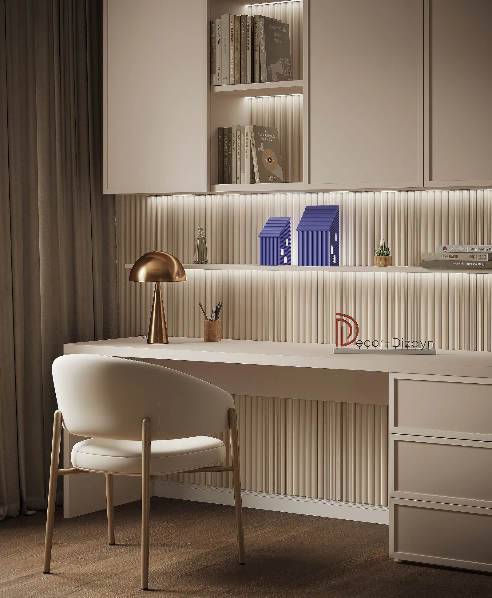 Молдинг из полистирола под покраску Decor-Dizayn Modern DD635 2000×30×23,2 фото в интерьере