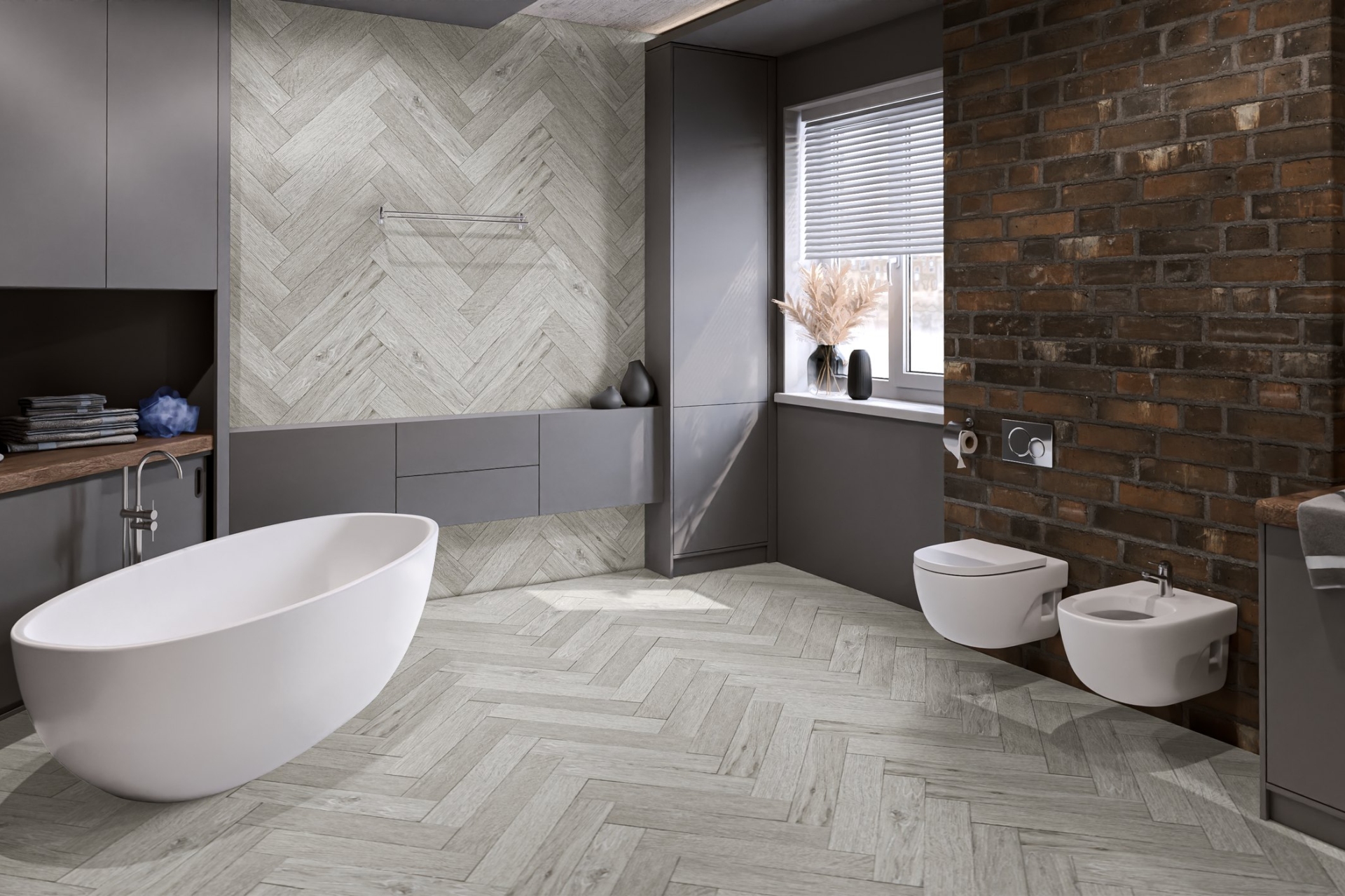 Кварцвиниловая плитка Damy Floor клеевая London LVT Йорк 191023EL-04-LVT венгерская елка 590×118×2,5