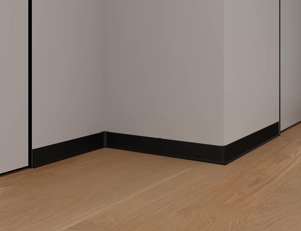 Плинтус алюминиевый Laconistiq Adhesive Черный RAL 9005 63-21-250 матовый 2500×80×10 Плинтус алюминиевый Laconistiq Adhesive Черный RAL 9005 63-21-250 матовый 2500×80×10