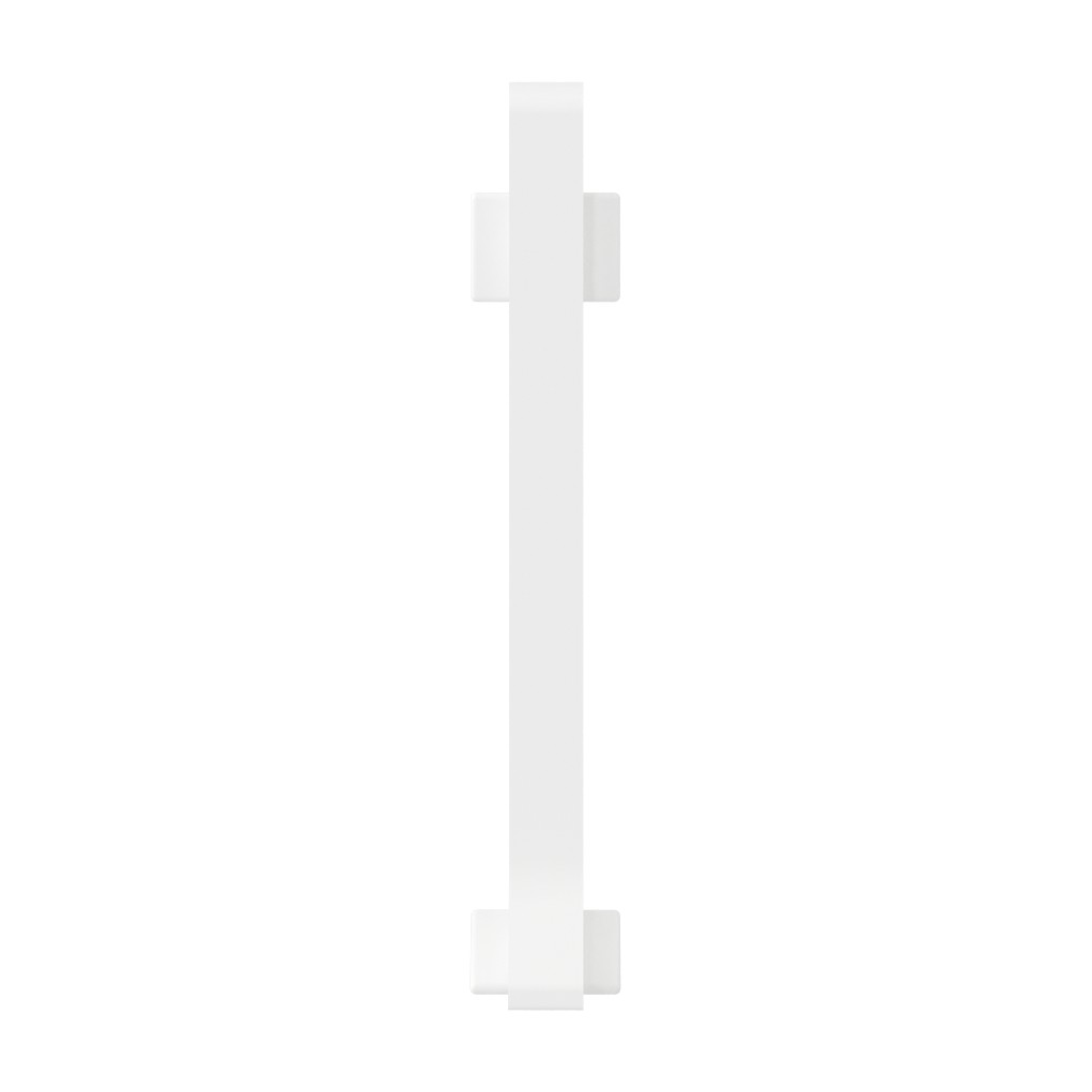 Соединитель алюминиевый для плинтуса Laconistiq Adhesive Белый RAL 9016 матовый 115-22-60 60 мм