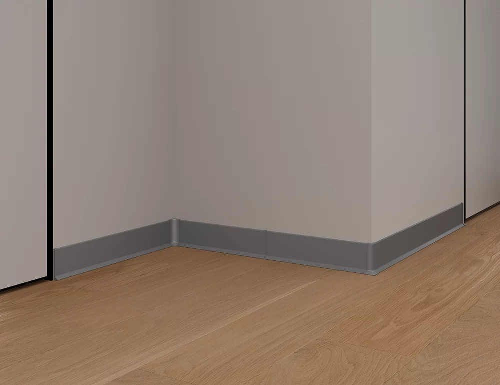 Плинтус алюминиевый Laconistiq Adhesive Серебряный 60-13-250 2500×60×10 Плинтус алюминиевый Laconistiq Adhesive Серебряный 60-13-250 2500×60×10