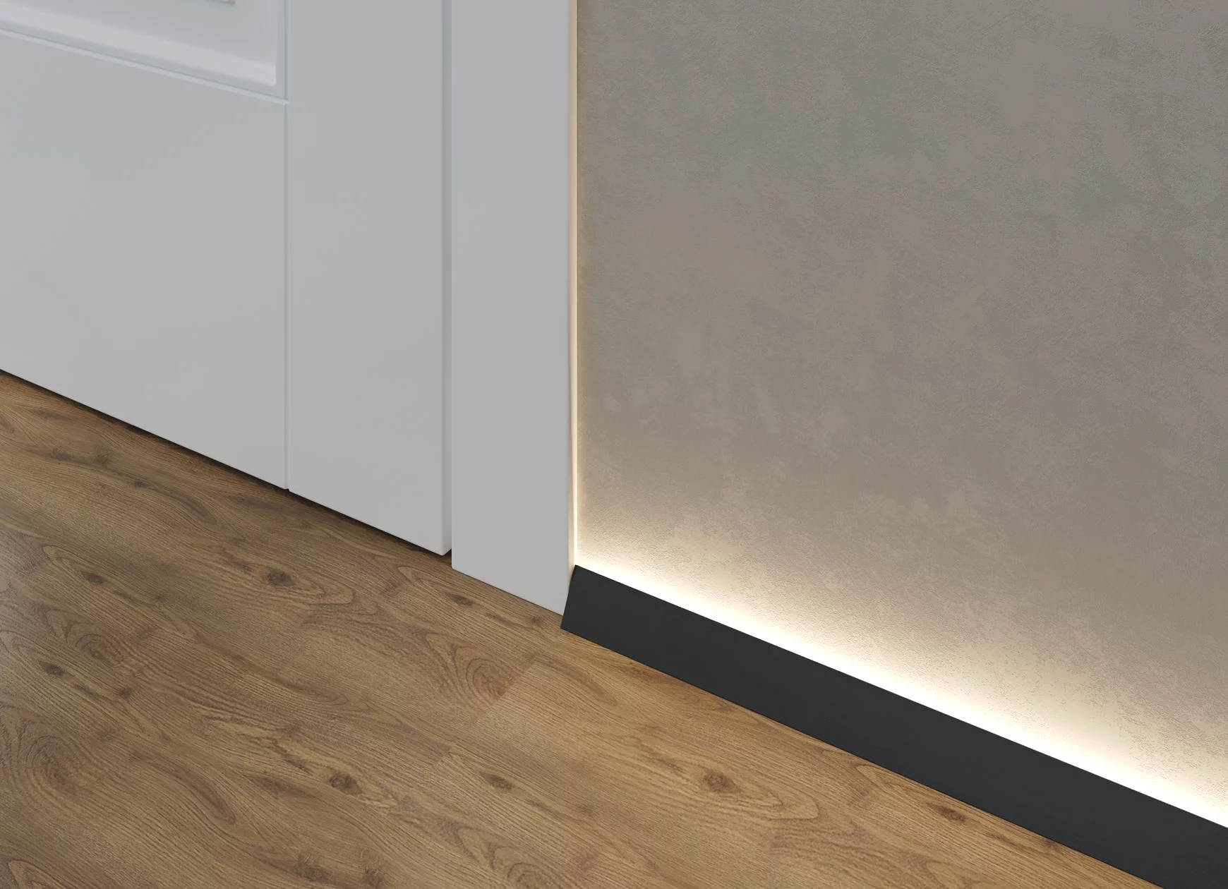 Микроплинтус алюминиевый с подсветкой Laconistiq Light Черный 18-11-245 2450×30×16 Микроплинтус алюминиевый с подсветкой Laconistiq Light Черный 18-11-245 2450×30×16